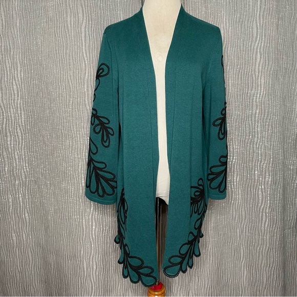 Chico’s embroidered open cardigan - Picture 2 of 8